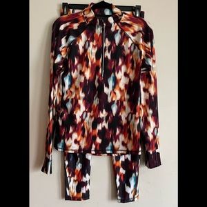 NEW Xersion Quarter Zip Pullover and Legging Set.